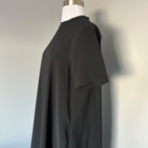 And Other Stories High Neck Black Polyester Scuba A-line Casual Shortsleev Dress - Picture 8 of 14